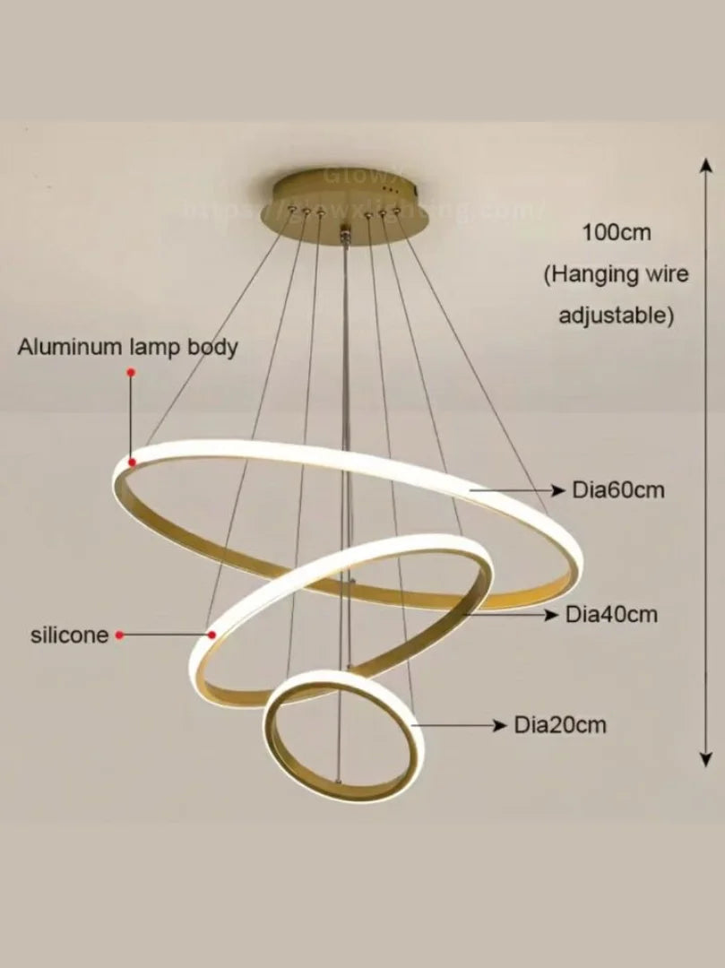 RingO LED Chandelier Gold