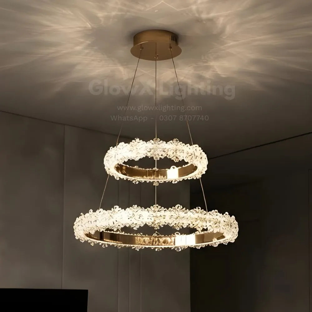 Frosted Ring Chandelier