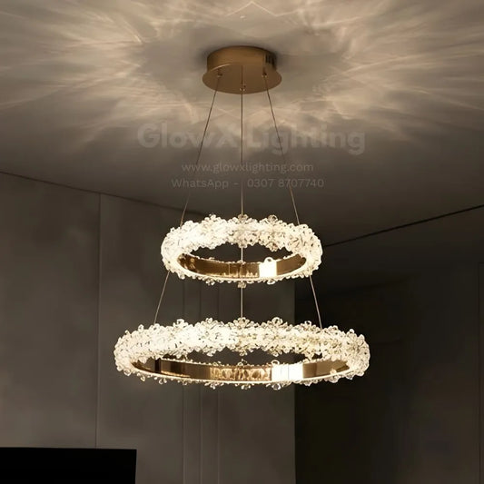 Frosted Ring Chandelier