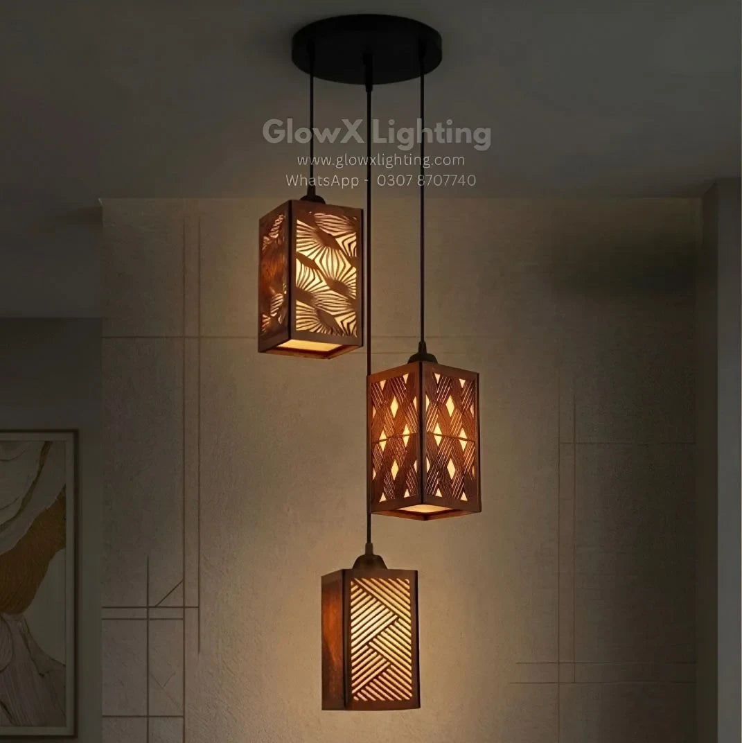 Wooden Textured Hanging